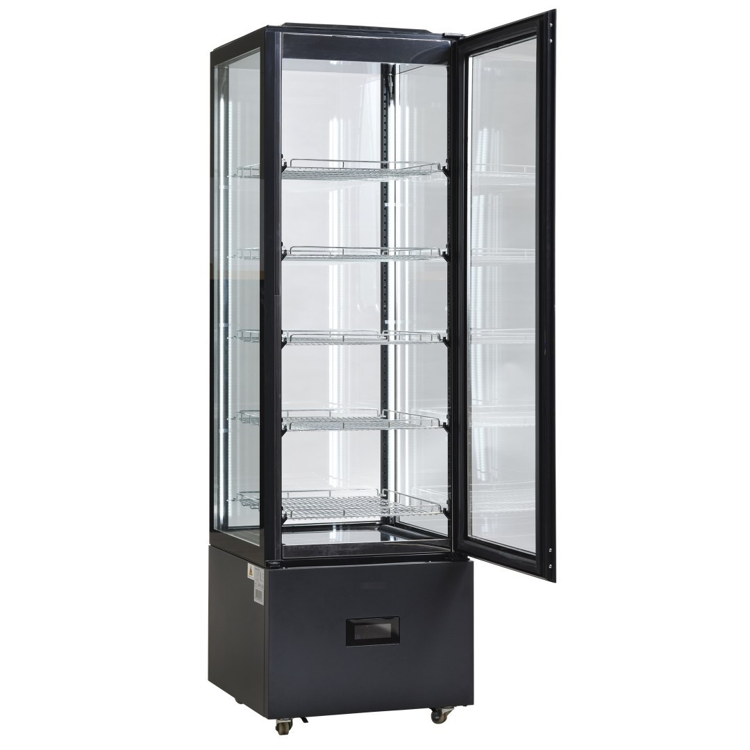 Witryna chłodnicza cukiernicza panoramiczna czarna 250 l Resto Quality DC402BB